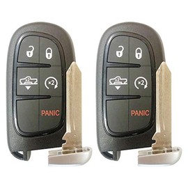 For 2013 2014 2015 2016 2017 2018 2019 Dodge Ram 1500 2500 3500 5 Button Air Suspension Remote Smart Key Fob GQ4-54T;by AUTO KEY MAX (PAIR)