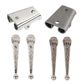 Doitby Bolo Tie Kit - 2 Sets with 2 Slides and 4 Tips for DIY Bolo Tie Making