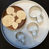 UKoosien Linzer Mushroom Cookie Cutter Set of 3 8.5 cm