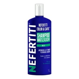 Shampoo Matizador Bleu Nefertiti 1 Lt Platina Canas Y Luces