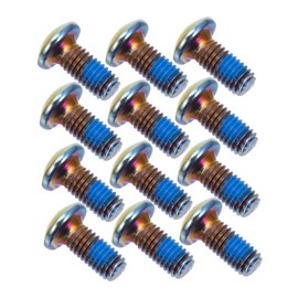 VICASKY 12Pcs Titanium Steel Brake Pad Screws Durable Disc Brake Bolts for Mountain and Road Bikes Compatible with Bikes Hybrid and