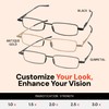 Microvision Flat Folding Reading Glasses, Gold Frame, 1x Magnification For