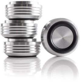 Hifi Lab Aluminium Feet Solid 30 x 14 Audio Absorber Device Feet Aluminium Silver 4X