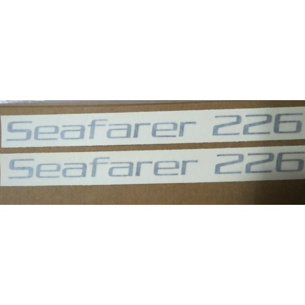 GRADY WHITE SEAFARER 226 NAMEPLATE CHARCOAL STD DECAL SET 8-7/8"