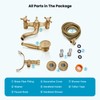 gotonovo Wall Mount Clawfoot Bathtub Faucet with HandHeld Spray and