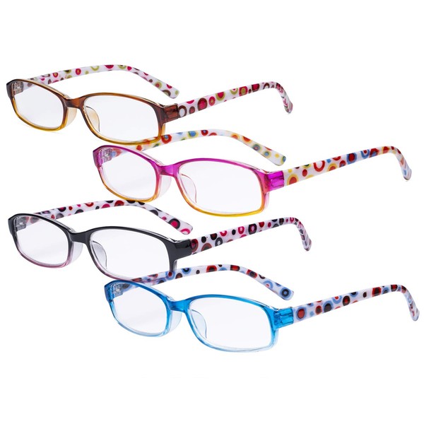 Eyekepper 4 Pack Ladies Reading Glasses - Cute Readers with