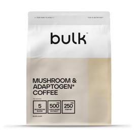 Bulk Bulk Mushroom Coffee, Lion's Mane, Ashwagandha, Vitamin D, Black, 100 g