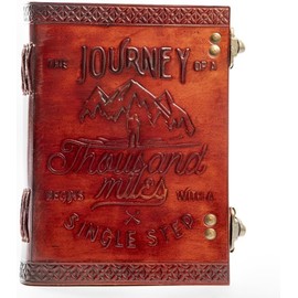 MONTEXOO Vintage Leather Journal Sketch book For Men Women - 200 pages Notebook Diary Dnd Travel Bullet Old Antique Large Vintage Bound Writing Gift 5 x 7 inch Dark Brown