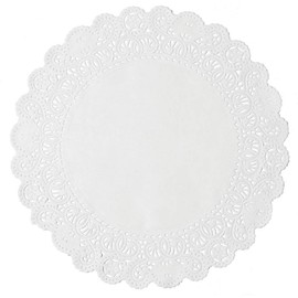 Worlds 25 Pack Round White Normandy paper Doilies Lace Paper Doiles 18" Inch