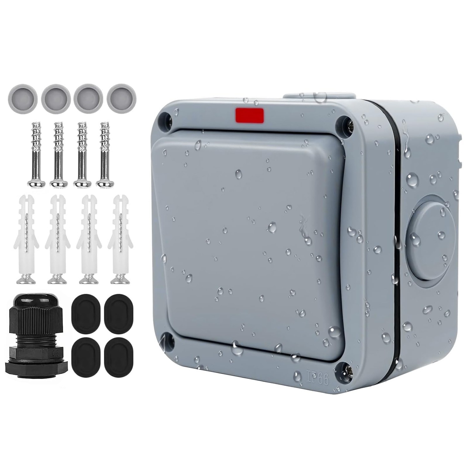 yivom Outdoor Light Switch, Waterproof Switch with Dust Independent ...