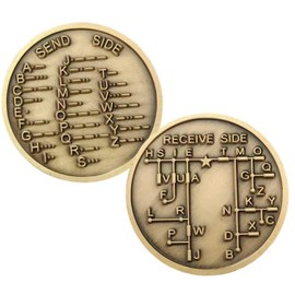 CW Morse Code Coin Training Coin Ham Radio Transmission Practice for Collector