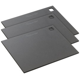 Rosenstein & Söhne Wooden Breakfast Boards: Set of 3 Wood Fibre Chopping Boards, Dishwasher Safe, 30 x 23.5 cm (Kitchen Cutting Pads, Wooden Boards)