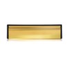 Xfort MailPlate 12" Letterplate Polished Brass, Premium Draught Proof Postal