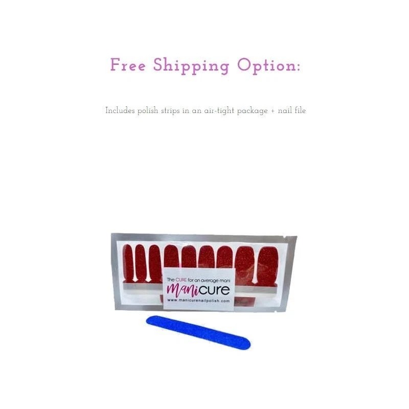 ManiCURE Nail Polish Red Bling, PediCURE Real Nail Polish Strips