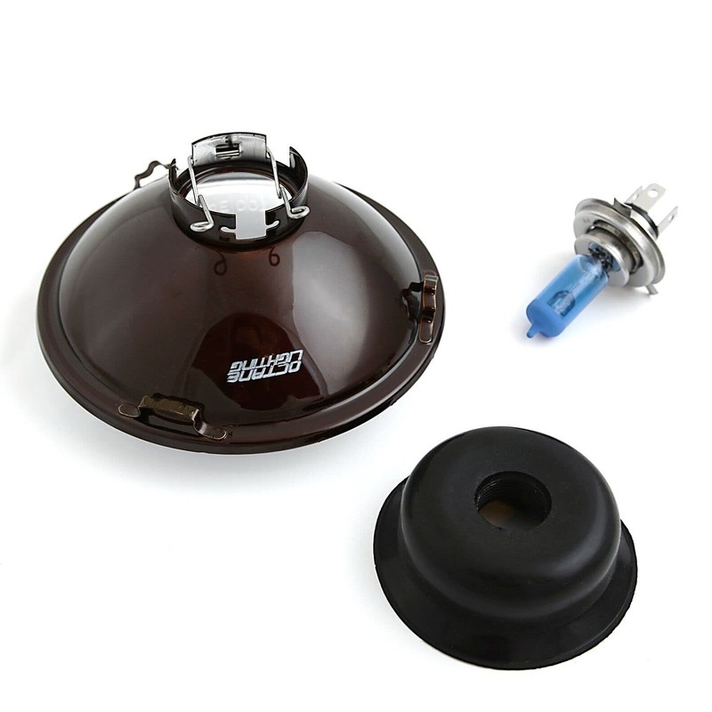 Octane Lighting 5 3/4 Halogen Diamond Crystal Clear Blue Headlight