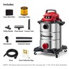Vacmaster VOC812SF 1101 8-Gallon Premium Stainless Steel Wet/Dry Vacuum, Red