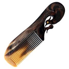 Symbol of Virtue and Grace, Natural Buffalo Horn Comb, Bone Comb, Ox Horn Comb Anti Static, Buffalo Horn Comb, Bone Combs for Hair, Horn Combs for Women (Phoenix)