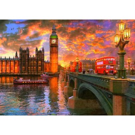 Ravensburger London Westminster Sunset Jigsaw Puzzle 1000 Pieces for Adults and Kids Age 12 Years Up