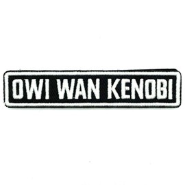 polizeimemesshop Name Badges 2.0 Owi Wan Kenobi Textile Patch with Velcro - Fun - Police - Administrative Offense - Velcro Patch