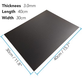 cncarbonfiber 3mm 300x400mm 100% Carbon Fiber Sheet 0.5~5.0mm Available,3K Twill Matte Finish
