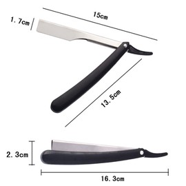 Porta Navaja de Barbero, Acero Inoxidable, Afeitar, Acero de calidad profesional，Porta Navaja para barbero con cajita de 10 filos.