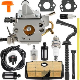 ZAMDOE 1137-120-0650 Carburetor for Stihl MS192 MS192C MS192C-E MS192C-E Z MS192T MS192TC Powered Chainsaw Carb Replace for Zama C1Q-S258 11371200650 with Spark Plug Gaskets Air filter