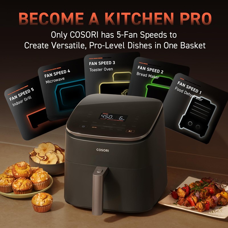 COSORI TurboBlaze Air Fryer Baking Tray 6L, Non-Stick, Dishwasher Safe,