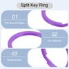 sourcing map 15Pcs Split Keychain Rings, 30mm Round Flat Key