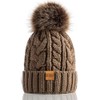 REDESS Women Winter Pompom Beanie Hat with Warm Fleece Lined,