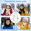 APLZGMG 2Pcs Warm Kids Winter Knit Scarves, Soft Knitted Neck