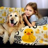 Rubber Duck Blanket Lightweight Soft Cozy Flannel Duck Throw Blanket