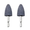 2 Pcs Hexagonal Shank Abrasive Mounted Stone,Grinding Wheel Head,Conical Small