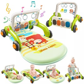 Cute Stone Baby Gym Play Mat with Piano Toddlers Learning Walker Musical Mat