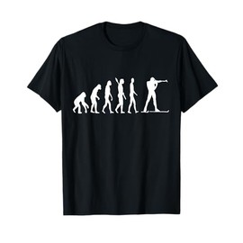 Biathlon Biathlete Evolution Skiing Shooting Sport Skier T-Shirt