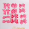 Everyday Hair Bows for Girls,12Pcs 3-Inch Hot Pink Boutique Grosgrain