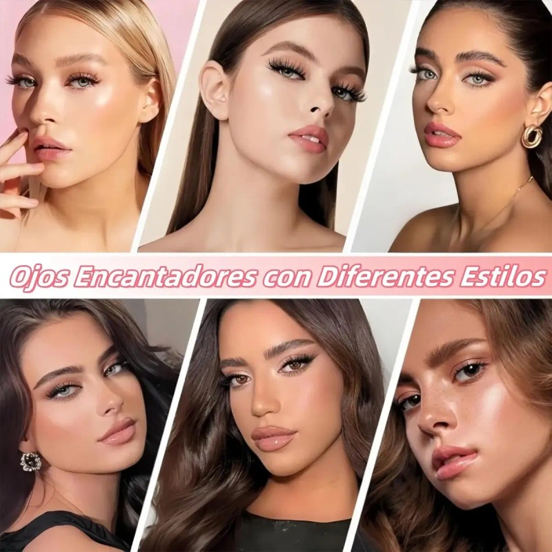 10 Para Kit Extensiones De Pestañas Postizas Magnéticas 3d