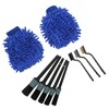 10pcs Car Detailing Brush Kit Wash Mitt Wire Brushes Flexible