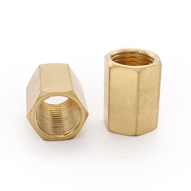 SRJQXH Pack of 2 Sleeve 1/4 Inch Female Thread, Compressed Air Adapter, 21 mm Hexagon Socket Brass Connector Can Be Used for Pneumatic Tool Connection