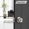 Probrico Brushed Nickel One Keyway Ball Door Knobs Entry Lock