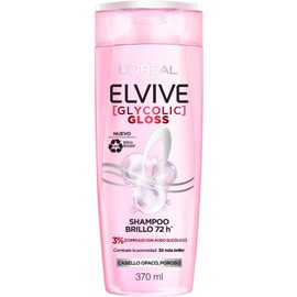 L'Oréal Paris Elvive Champú Glycolic Gloss, con Ácido Glicólico, 370 Ml, 1 unidad