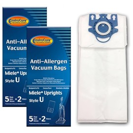EnviroCare Replacement Allergen Vacuum Bags for Miele Upright Style U 10 bags and 4 Filters