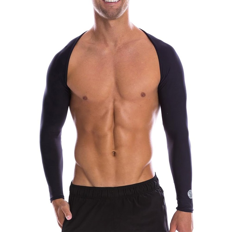 SParms Premium Sun Protection Shoulder Wraps (Black, Medium)