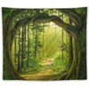 FENDROM Enchanted Forest Tapestry Nature Lanscape Sunshine Through Tree Cave