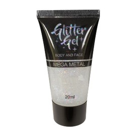 Body & Face Glitter Gel - White