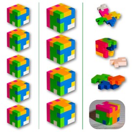 9 x Eraser Cube Puzzle, Party Bag Children's Birthday, Children's Party Gift for Tomobola as Party Bag Set, Small Gifts for Children and Children's Birthday Party Favours, Pack of 9 RiyeoTree