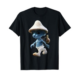 Blue Mushroom Cat Meme We Live We Love We Lie T-Shirt