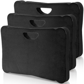ZENFUN 3 Pack Kneeling Mats, Waterproof Kneeling Pad, Black Heavy Duty Thick Foam Knee Cushion, High Density Premium Kneeling Pads for Yoga Exercise, Foam Kneeler Mat Garden Cushions, Water Proof