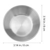 Operitacx 6Pcs Stainless Steel Metal Bowl Steel Plates Mini Stainless