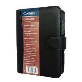 Collins Chatsworth Personal Organiser Week to View 2019 Diary - Black