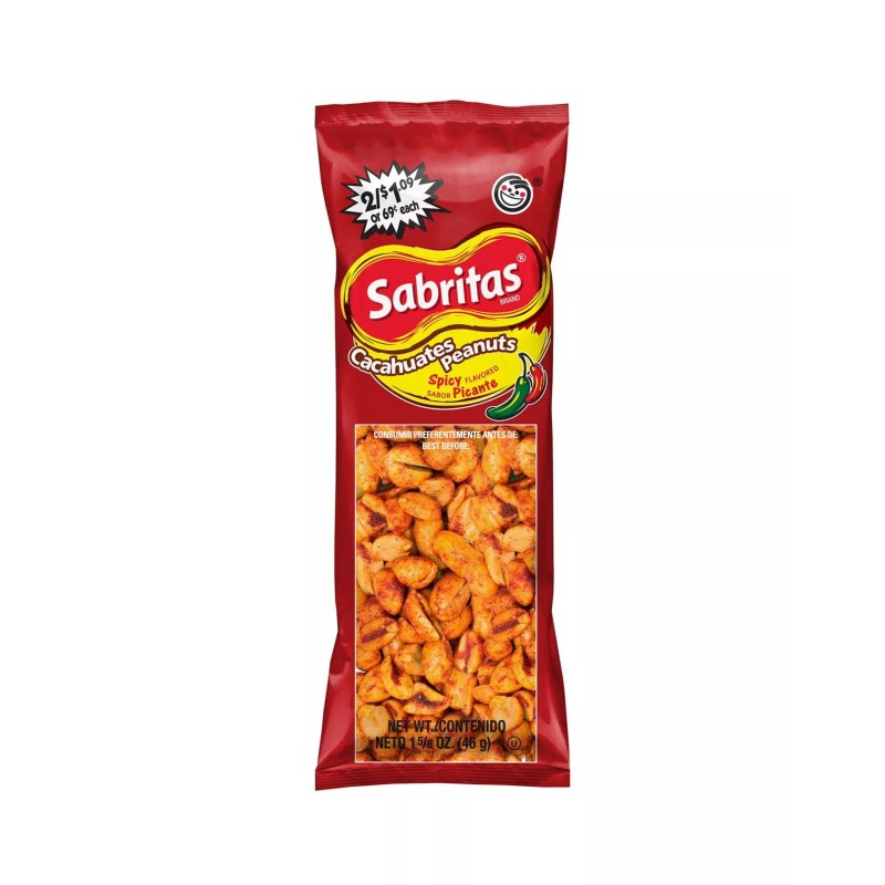 Sabritas Peanuts 4 flavors Variety Pack(30 Packs )